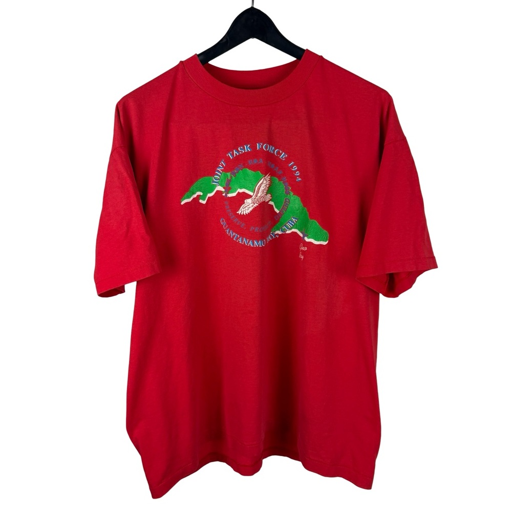 Vintage 1994 Joint Task Force Cuba Military History Graphic Shirt Size XL
